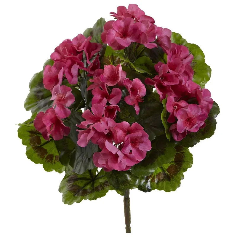 13" Geranium Bush UV Resistant (Indoor/Outdoor) (Set of 4)