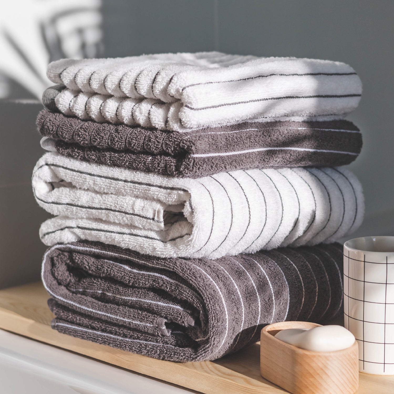 Stripe Towel Set (4)
